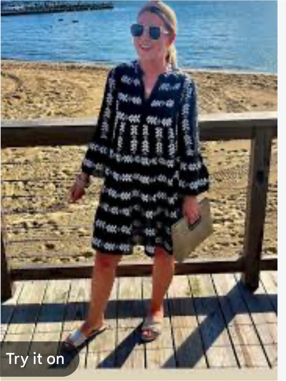 Elan Embroidered Swing Dress